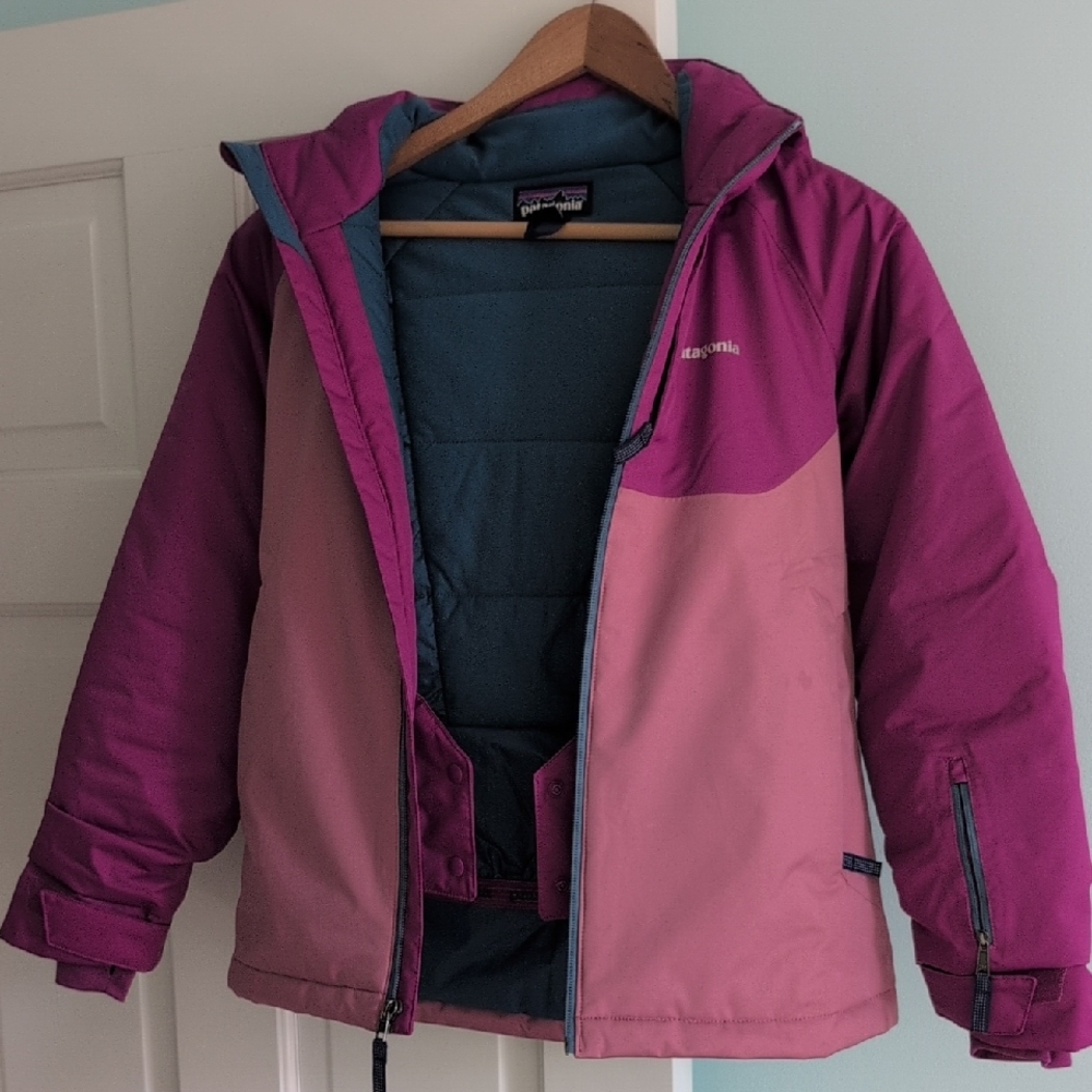 Patagonia Kids' Two-Tone Purple and Pink Puffer Jacket